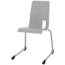 Chaise Coque Soda Piètement Luge Alu - Gris/gris Argile
