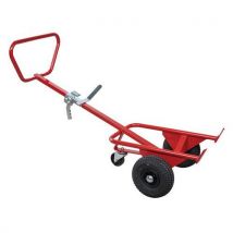 Diable Acier Ergonomique Pour Fûts 350 Kg - Roue Pneumatique