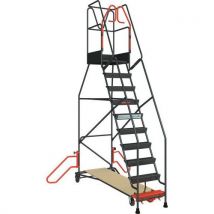 Escabeau De Rayonnage Ergonomique - 10 Marches - Fimm