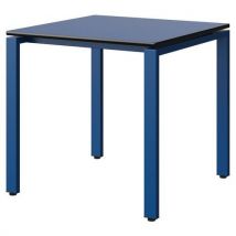 Table Malibu 80x80 T6 Soudé Str Bleu U525/noir Bleu 5005