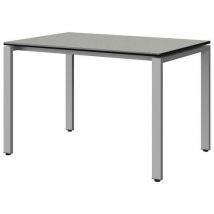 Table Malibu 120x80 T6 Soudé St Isos Gris 1400/no Gris 9006