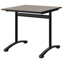 Table Malibu 80x80 T6 Dl Str Antib Chêne 1146/noir Noir 9005