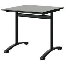 Table Malibu 80x80 T6 Dl Str Isoson Gris 1400/noir Noir 9005