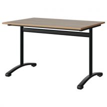 Table Malibu 120x80 T6 Dl Stra Alaisé Chêne 1146/noir 9005