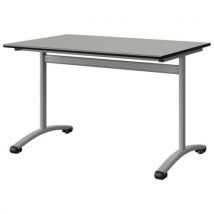 Table Malibu 120x80 T6 Dl St Isoson Gris 1400/noir Gris 9006