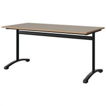 Table Malibu 160x80 T6 Dl Stra Alaisé Chêne 1146/noir 9005