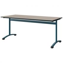 Table Malibu 180x80 T6 Dl Str Antib Acacia/noir Bleu 5025