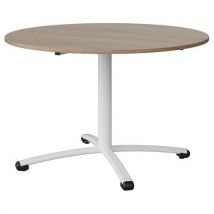 Table Malibu Ø 120 T6 Pc Stra Abs Chêne 1146/blc 9016