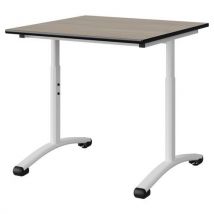 Table Malibu 80x80 T3/t6 Dl St Chêne 1146/noir Blc 9016