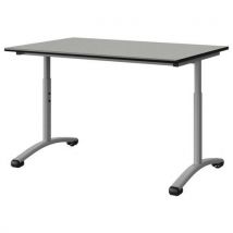 Table Malibu 120x80 T3/t6 Dl St Isos Gris 1400/no Gris 9006