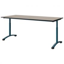 Table Malibu 180x80 T3/t6 Dl St Antib Acacia/noir Bleu 5025