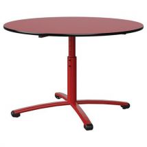 Table Malibu Ø 120 T3/t6 Pc St Rouge U321/noir Rouge 3020