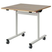 Table Malibu Rab. 80x80 T6 Dl Str Alaisé Chêne 1146/blc 9016