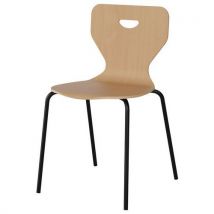 Chaise Malibu 4p - T6 - Coque Hêtre / Acier Noir 9005