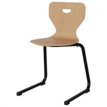 Chaise Malibu Ast - T7 - Coque Hêtre / Alu Noir 9005