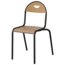 Chaise Malibu 4p T6 - Ass/dos Hêtre / Acier Gris 7016