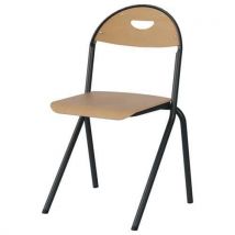 Chaise Malibu Ast - T6 - Ass/dos Hêtre / Acier Gris 7016