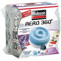 Rubson - Recharge Absorbeur Aéro 360 Lavande - Boîte - Désinfectant et Parfum Frais