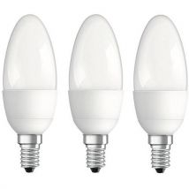Led Flamme Dépolie Promo Boite De 3 E14 5.7w Blanc Chaud