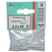 Crochet Rilsanisé Blanc 4.5x35 Sc X3