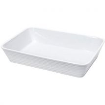 Plat Rectangulaire 20x12x6cm En Porcelaine Blanche