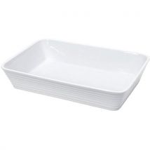 Plat Rectangulaire 35x24x6cm En Porcelaine Blanche