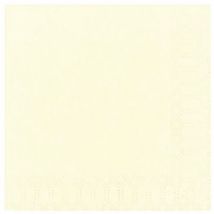 Serviette Ouate 33x33cm 3 Plis X20 Crème