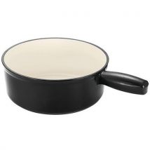 Poêlon 20cm 2 Personnes Fonte Emaillee Noir