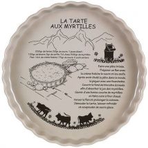 Plat À Tarte Ceramique 28 Cm Taupe