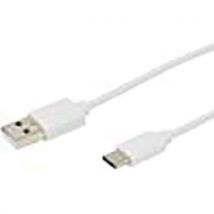 Cordon Usb Type C M / Usb M 3a 1m Blanc