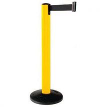 Poteau De Balisage Exterieur Sangle Noire Poteau Jaune