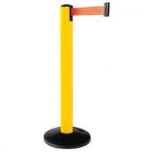 Poteau De Balisage Exterieur Sangle Orange Poteau Jaune