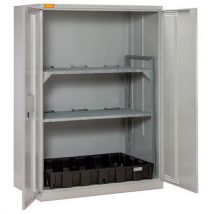 Armoire À Fût 14/20 Avec Rayonnage Et Bac De Rétention 120 L