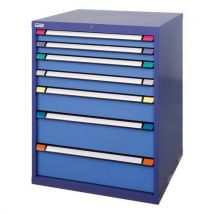 Armoire 7 Tiroirs Lhp 805x1000x695 Mm Bleu Pigeon/bleu Clair