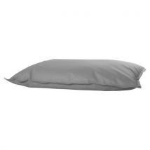 Pouf Cuscino Souple Tissu Simili Cuir Gris
