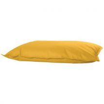 Pouf Cuscino Souple Tissu Simili Cuir Jaune