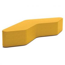 Pouf Hirundo Rigide 193 X 92 Cm Simili Cuir Jaune