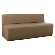 Canapé Leaf 3 Places Tissu Simili Cuir Taupe