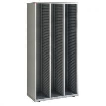Clen - Armoire à tiroirs 3 colonnes Gris - Acier - 189.5x93x39.5 cm - Éco-responsable