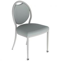 Chaise 260 Mobile Alu Ass/dos Ginkgo Pierre 4p Gris 9006