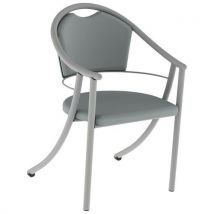 Bridge 280 Alu Ass/dos Ginkgo Pierre 4 Pieds Gris 9006