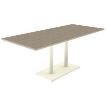 Table Menorca 180x80 T6 Ép 24mm Stra Abs Chêne B./beige 1013