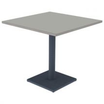 Table Menorca 80x80 T6 Ép 24 Mm Str Alai Gris Perle Gris/ns
