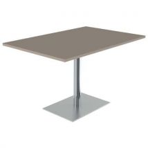 Table Menorca 120x80 T6 - Ép. 24mm Strat Abs Praline/chromé