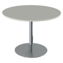 Table Menorca Ø100 T6 - Ép. 24mm Stra Abs Gris Perle/chromé