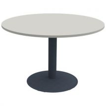 Table Mano Ø100 T6 - Strat Abs Gris Perle/noir Sablé