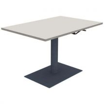 Table Mano Rég. 120x80 Strat Alaisé Gris Perle Gris/ns