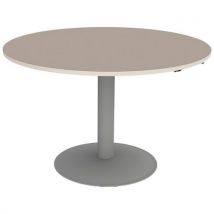 Table Mano Rég. Ø120 Strat Alaisé Praline Blc Pastel/9006
