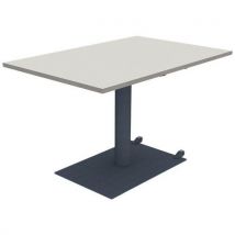 Table Mano Mob Rég. 120x80 Strat Alaisé Gris Perle Gris/ns