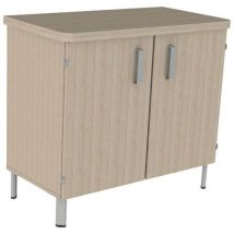 Mobidecor - Buffet Danaé Signature 2 Portes Chêne Gris - 104x91x50cm - Éco-responsable PEFC